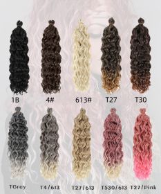 Hawaii Ocean Wave Crochet Hair (Option: T30-24in-1pcs)