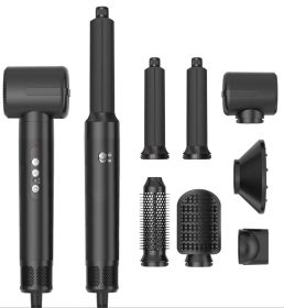 Multi In One Hot Air Comb Curling Stick (Option: Black-Without drill-EU)