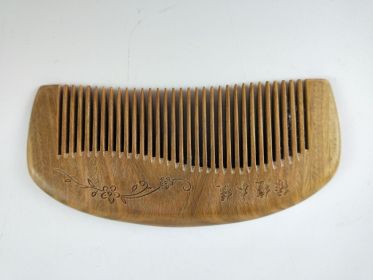 Sandalwood Comb Wooden Hair Comb Green Sandalwood Meridian Wooden Comb (Option: D)