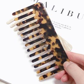 Anti-Static Headwear Marbled Leopard Print Hairdressing Comb (Option: Leopard)