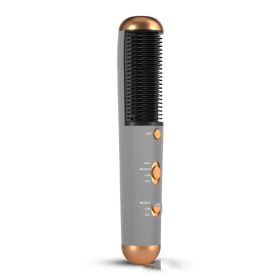 Multifunctional Hair Dryer Comb Two-In-One Dual-Use Straightening Comb And Hair Dryer (Option: Grey-EU)