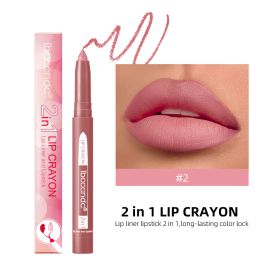 Two-in-one Lip Liner Long Lasting Waterproof Matte (Option: 1G-2 Style)