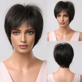 Stylish Short Curly Hair Round Face And Wavy Head (Option: Lc20201 black)