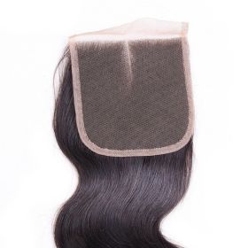 Real Hair Block Body Wave 4X4 Lace Closure (Option: Middle part-8inch)