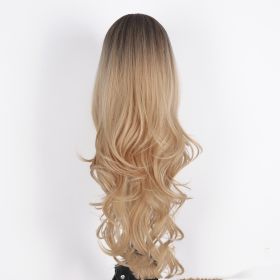 The New Rose Net Wig Is Thin And Straight With Long Curls (Color: Khaki)