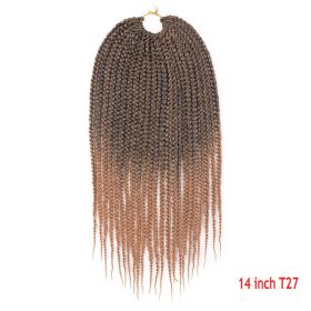 Crochet Hair Senegal Box Braids Braid Hair Extension (Option: T27-14Inch-4Pcs)