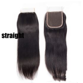 Real Hair Hair Block  Mesh Hand Woven Hair Block (Option: Straight-14inch)