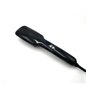 Massage Comb Ceramic Inner Buckle Hair Straightener (Option: black-US)