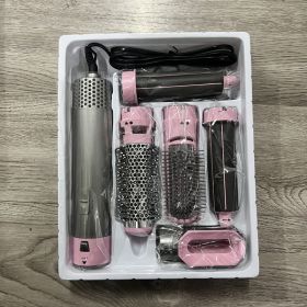 Five-in-one Hot Air Comb Automatic Hair Curler For Curling Or Straightening (Option: Pink-UK)