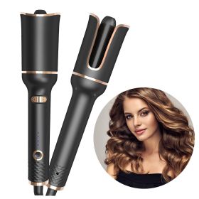 Black Automatic Spiral Electric Curling Iron Negative Ion (Option: black-US)