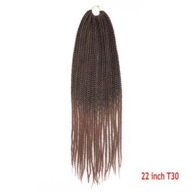 Crochet Hair Senegal Box Braids Braid Hair Extension (Option: T30-22Inch-5Pcs)