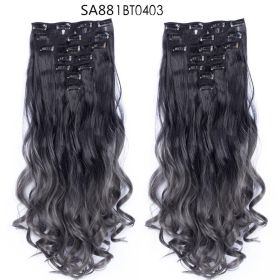 Long Curly Hair High Temperature Silk Curtain (Option: L)