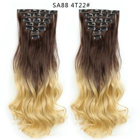 Long Curly Hair High Temperature Silk Curtain (Option: T)