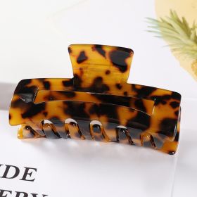 European And American Popular Hair Accessories Ingot Moire Clip (Option: 2tortoise cap color)