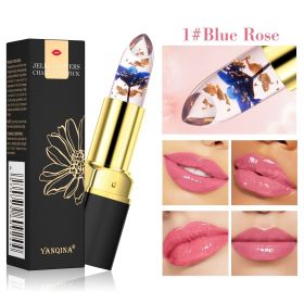 Petal Flower Color Changing No Stain On Cup Temperature Change Lipstick Three-color Jelly Lipstick (Option: 1 Blue Rose-32g)