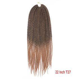 Crochet Hair Senegal Box Braids Braid Hair Extension (Option: T27-22Inch-4Pcs)