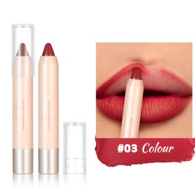 8-color Matte Lipstick Pen Waterproof No Stain On Cup (Option: 03 Style)