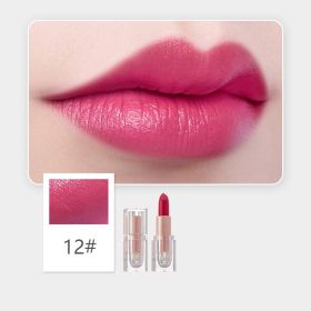 Matte Finish Crystal Square Tube Lipstick (Option: 12 Style)