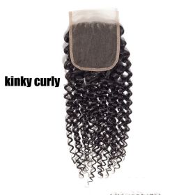 Real Hair Hair Block  Mesh Hand Woven Hair Block (Option: Kinky curly-10inch)