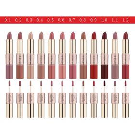 Double-headed Matte Finish Lip Gloss Lipstick Two-in-one (Option: Color-model0.5)