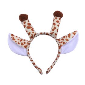 Performance Cartoon Animal Headband Plush Headdress (Option: Giraffe)