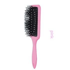 Solid Color Airbag Massage Anti Knot Hair Comb (Color: Pink)