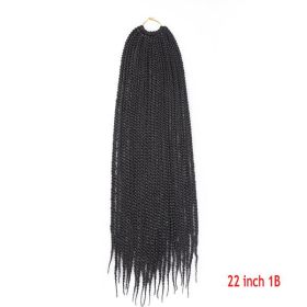 Crochet Hair Senegal Box Braids Braid Hair Extension (Option: 1B-22Inch-3Pcs)