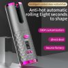 Wireless Automatic Curling Iron Rotating Ceramic Heating Hair Curler USB Rechargeable Portable Auto Hair Waver Corrugated Curling Wand Electric Curlin