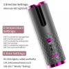 Wireless Automatic Curling Iron Rotating Ceramic Heating Hair Curler USB Rechargeable Portable Auto Hair Waver Corrugated Curling Wand Electric Curlin