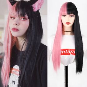 Japanese JK Full Head Cover Women's Long Straight Hair (Option: SW93BlackPowder)