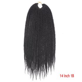 Crochet Hair Senegal Box Braids Braid Hair Extension (Option: 1B-14Inch-5Pcs)