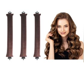 Thick 3cm Sleep Hair Curler Suitable For Dry Hair (Option: Red Brown 3 Pieces)