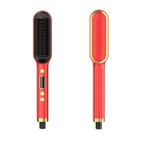 Display Hair Straightener Dual-purpose Does Not Hurt Hair Curls (Option: Red British Standard)