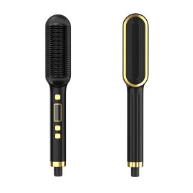 Display Hair Straightener Dual-purpose Does Not Hurt Hair Curls (Option: Black British Standard)