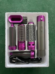 Five-in-one Hot Air Comb Automatic Hair Curler Rolls (Option: Rose Red EU)