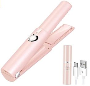 Women's Fashion Cordless Hair Straightener Comb (Option: Pink-USB)