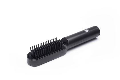 Hair Straightener USB Wireless Charging Comb (Color: Black)